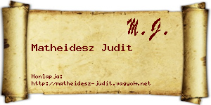 Matheidesz Judit névjegykártya